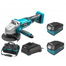 Dedra Set Polizor unghiular 125 mm cu 2 acumulatori Li-Ion 18V 4.0Ah incarcator 60W si geanta de transport